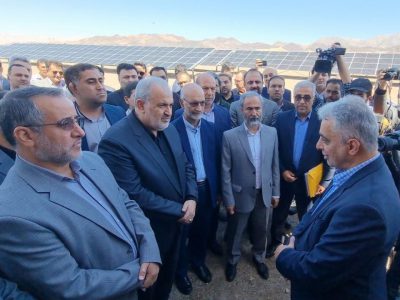 بازدید وزیر صمت از نیروگاه شهید باکری و نیروگاه تولید برق خورشیدی سمنان